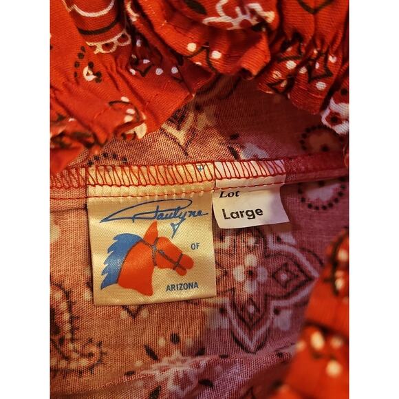 Paulyne Of Arizona Vintage Girls Cowgirl Dress Pearl Snap Buttons And Bottoms - Picture 3 of 12